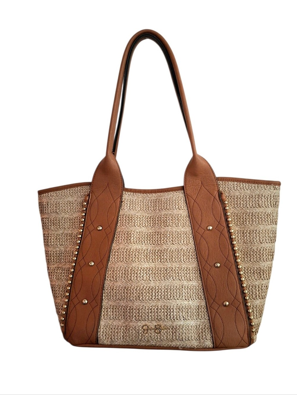 Jessica Simpson "Wilma" Soft Straw Woven Tote Bag